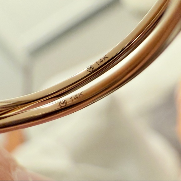 Mejuri Wishbone Stacker Set 14k Yellow Gold Size 6 - Picture 7 of 7